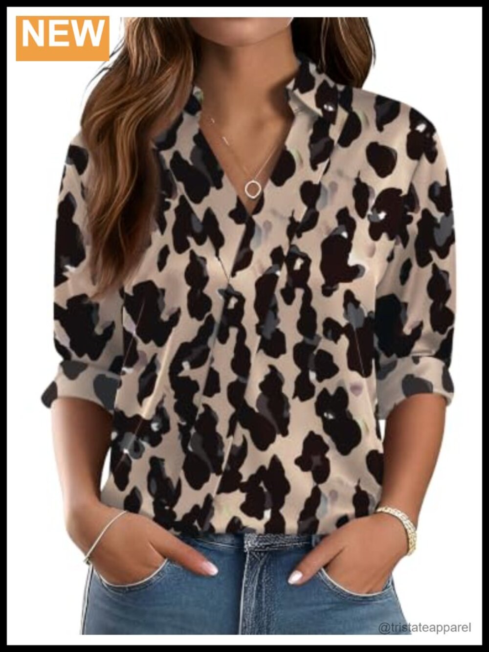 Elegant V-Neck Satin Blouse - Long Sleeve Fitted Dressy Work Top